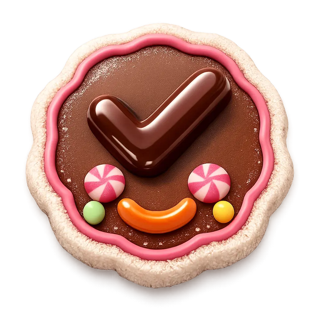 печенька с галочкой